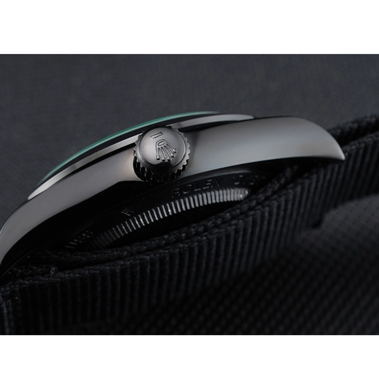 Aaa replica watch 622000 Nylon Black Rolex Strap Milgauss Bamford 0712